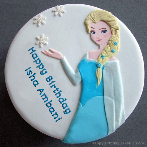 write name on Frozen Elsa Birthday Cake